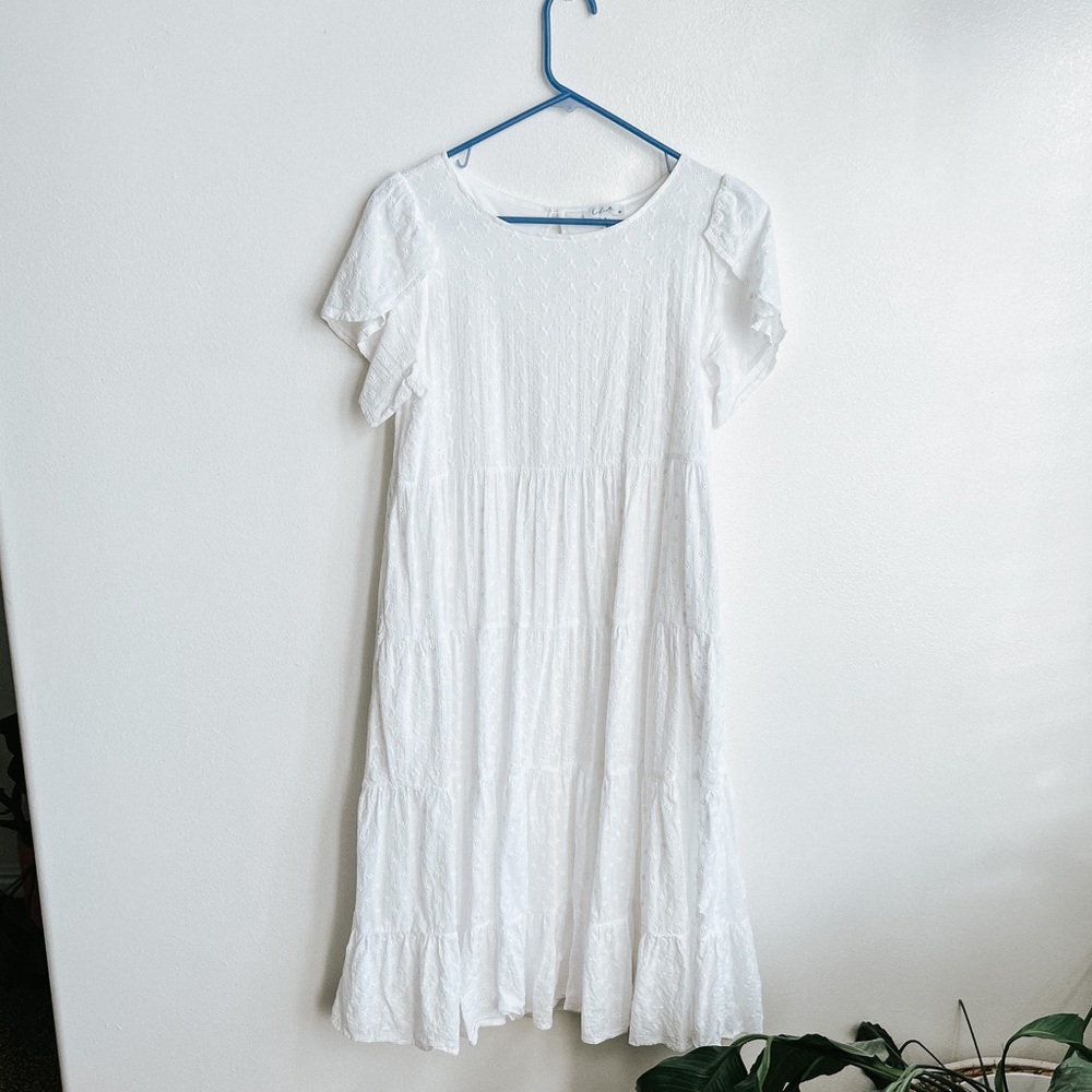 White cutout dress